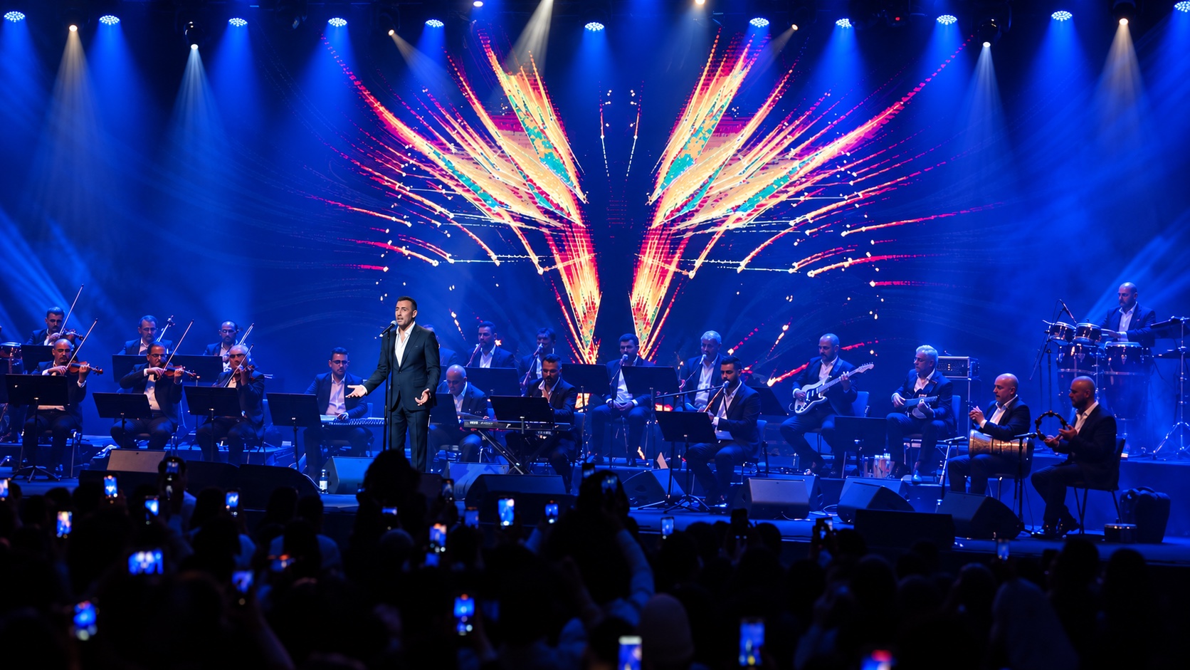 Creative concert visual based on Kadim Al Sahir’s Stockholm performance
