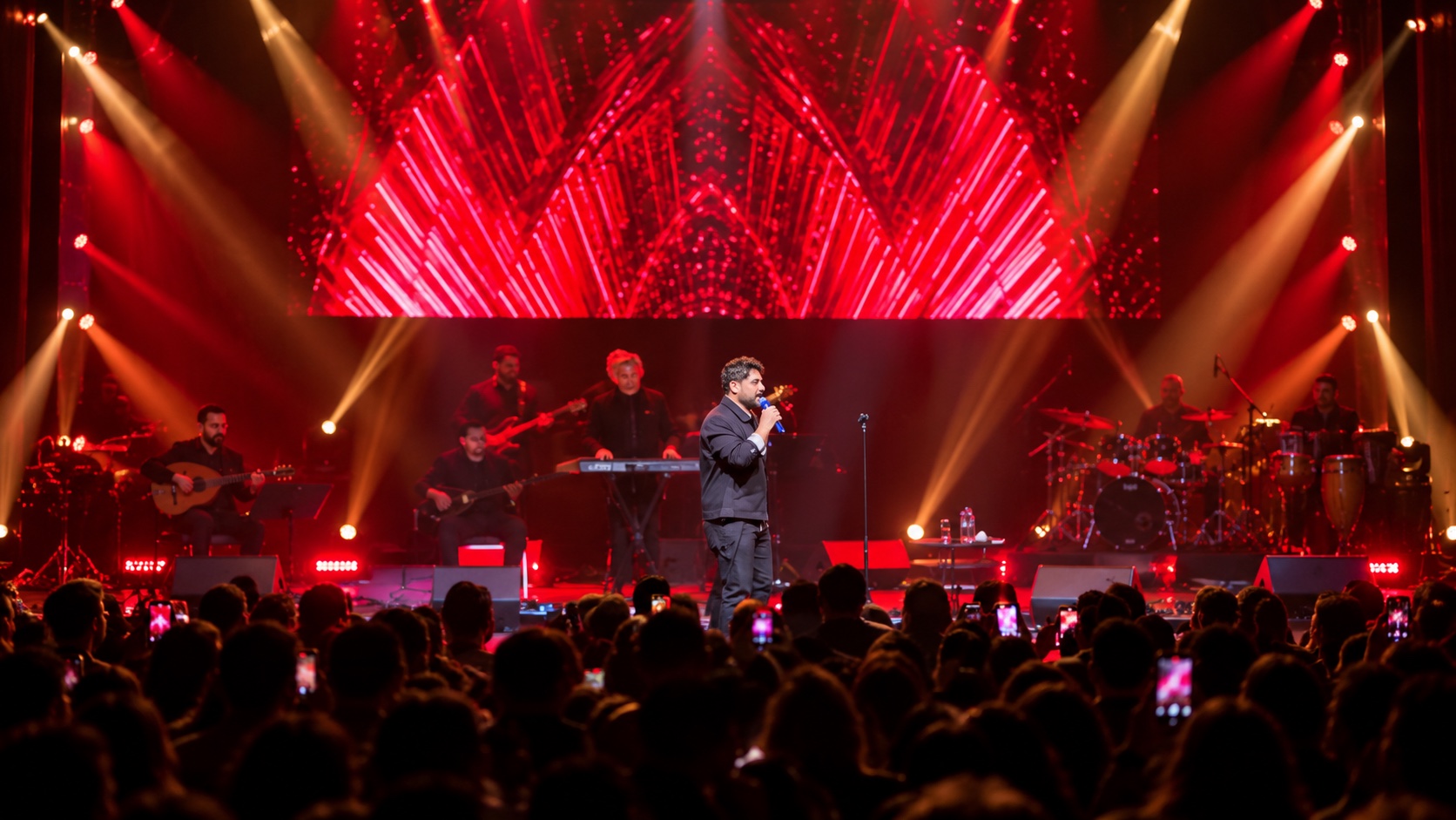Creative concert visual based on Nassif Zeytoun’s Stockholm performance